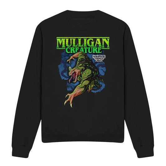 Black - Front - Stranger Things: Tales from ´85 Unisex Adult Mulligan Sweatshirt
