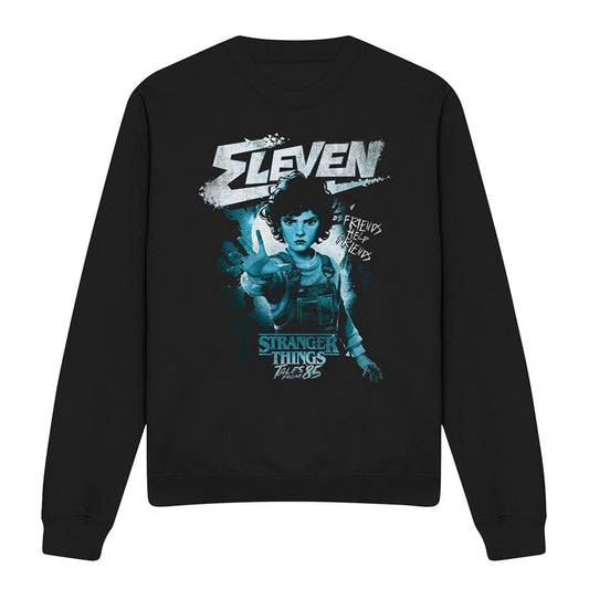 Black - Front - Stranger Things: Tales from ´85 Unisex Adult Eleven Mono Sweatshirt