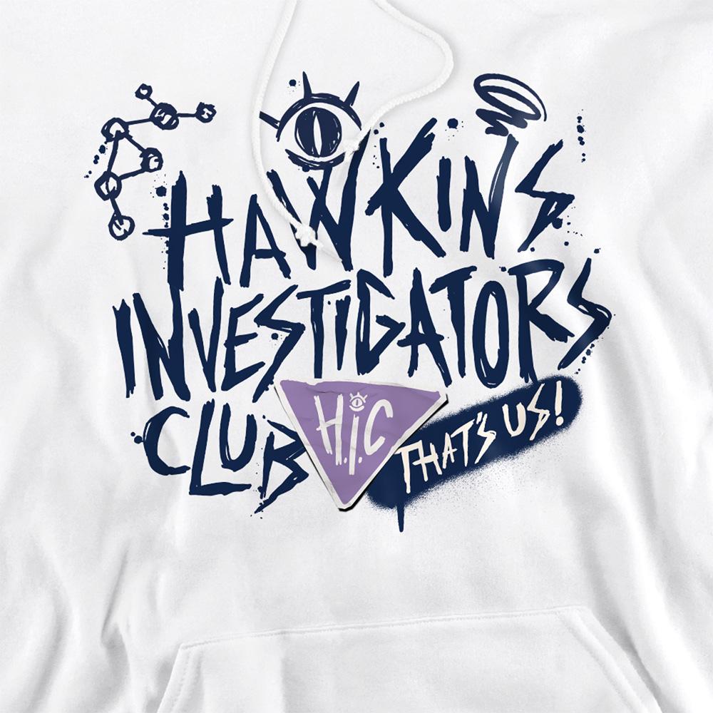 White - Side - Stranger Things: Tales from ´85 Unisex Adult Hic Scribble Hoodie