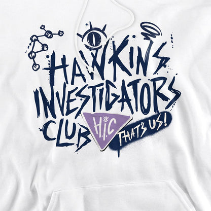 White - Side - Stranger Things: Tales from ´85 Unisex Adult Hic Scribble Hoodie