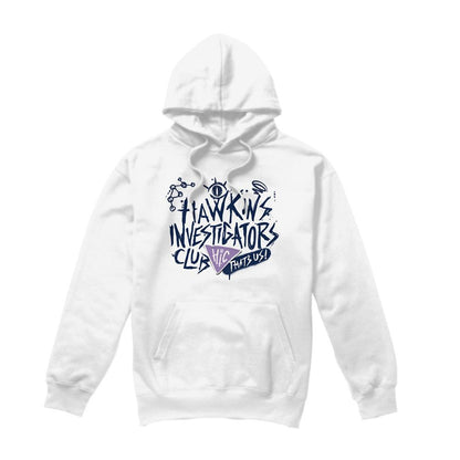 White - Front - Stranger Things: Tales from ´85 Unisex Adult Hic Scribble Hoodie