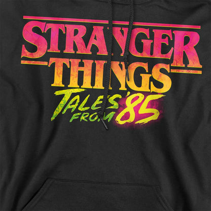 Black - Side - Stranger Things: Tales from ´85 Unisex Adult Logo Hoodie