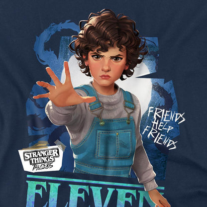 Navy - Side - Stranger Things: Tales from ´85 Unisex Adult Eleven T-Shirt