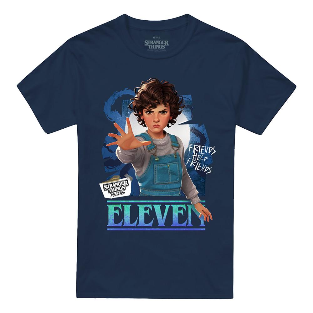 Navy - Front - Stranger Things: Tales from ´85 Unisex Adult Eleven T-Shirt