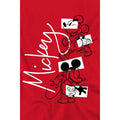 Red - Side - Disney Mens Mickey Mouse Geometric Shapes T-Shirt
