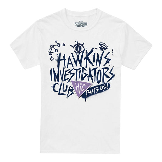White - Front - Stranger Things: Tales from ´85 Unisex Adult Hic Scribble T-Shirt