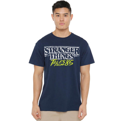 Navy - Lifestyle - Stranger Things: Tales from ´85 Unisex Adult Two Tone Logo T-Shirt