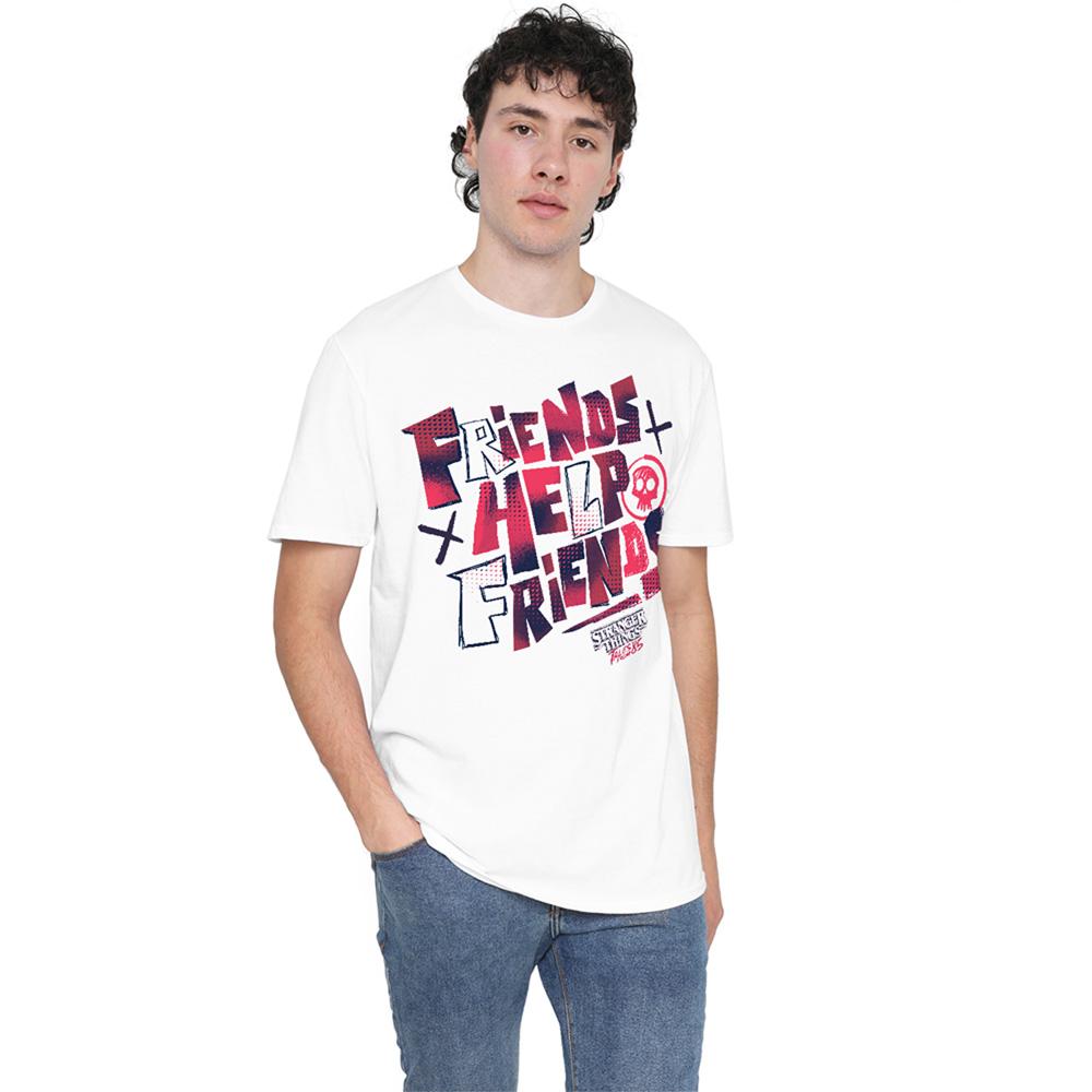White - Lifestyle - Stranger Things: Tales from ´85 Unisex Adult Friends Help T-Shirt