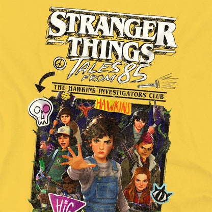 Yellow - Side - Stranger Things: Tales from ´85 Unisex Adult Group Poster T-Shirt