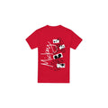 Red - Front - Disney Mens Mickey Mouse Geometric Shapes T-Shirt