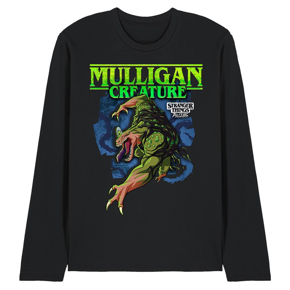 Black - Front - Stranger Things: Tales from ´85 Unisex Adult Mulligan Long-Sleeved T-Shirt