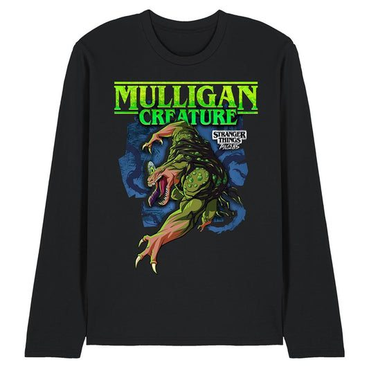 Black - Front - Stranger Things: Tales from ´85 Unisex Adult Mulligan Long-Sleeved T-Shirt