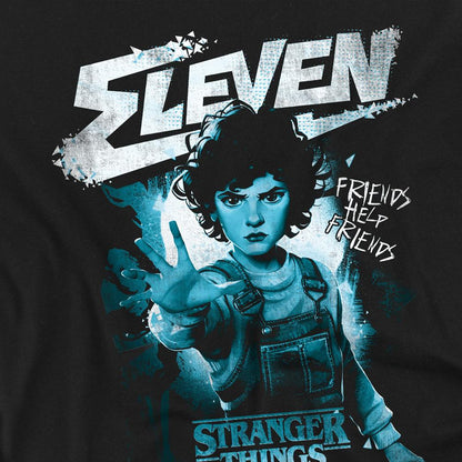 Black - Side - Stranger Things: Tales from ´85 Unisex Adult Eleven Mono T-Shirt