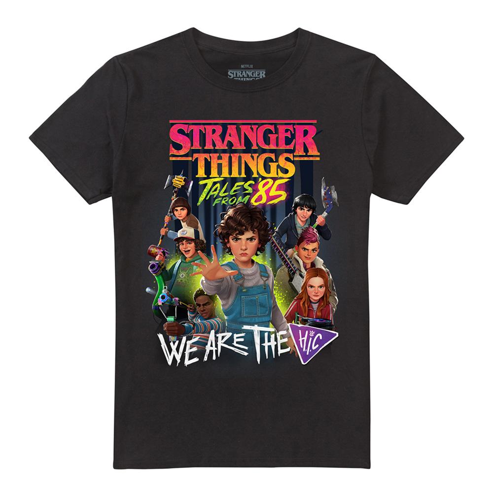 Black - Front - Stranger Things: Tales from ´85 Unisex Adult Hic Poster T-Shirt