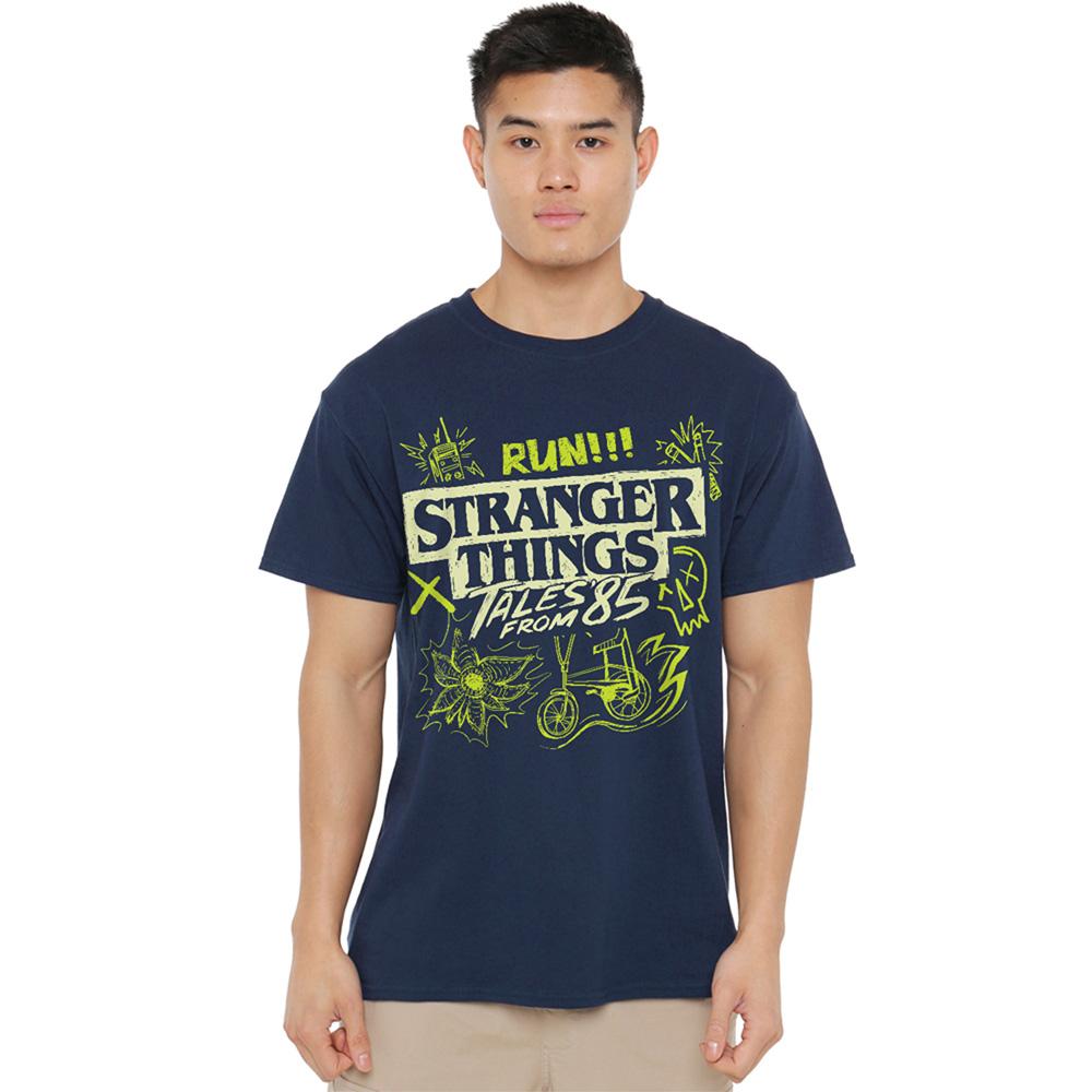 Navy - Lifestyle - Stranger Things: Tales from ´85 Unisex Adult Graffiti Glow T-Shirt