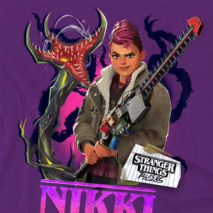 Purple - Side - Stranger Things: Tales from ´85 Unisex Adult Nikki Baxter T-Shirt