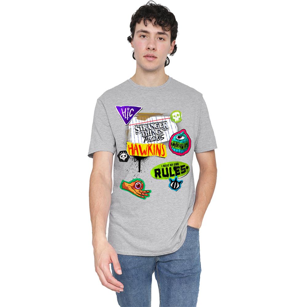 Athletic Heather - Lifestyle - Stranger Things: Tales from ´85 Unisex Adult Scrapbook Icons T-Shirt