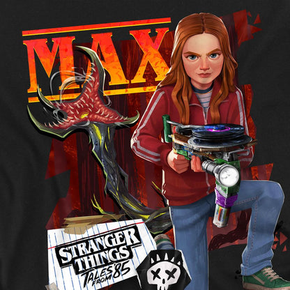 Black - Side - Stranger Things: Tales from ´85 Unisex Adult Max T-Shirt