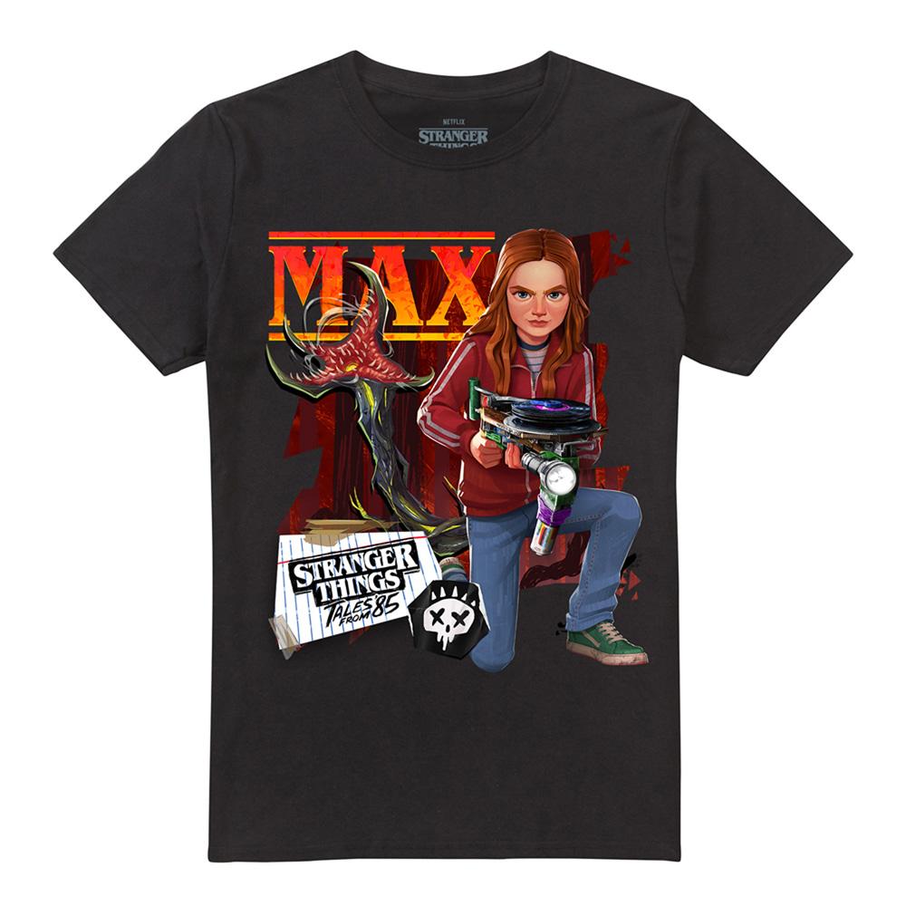 Black - Front - Stranger Things: Tales from ´85 Unisex Adult Max T-Shirt