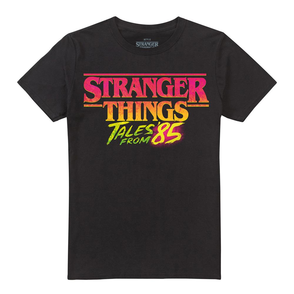 Black - Front - Stranger Things: Tales from ´85 Unisex Adult Logo T-Shirt