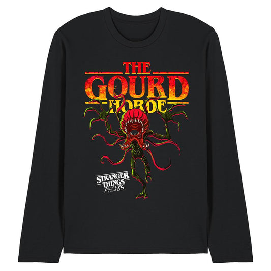Black - Front - Stranger Things: Tales from ´85 Unisex Adult The Gourd Horde Long-Sleeved T-Shirt