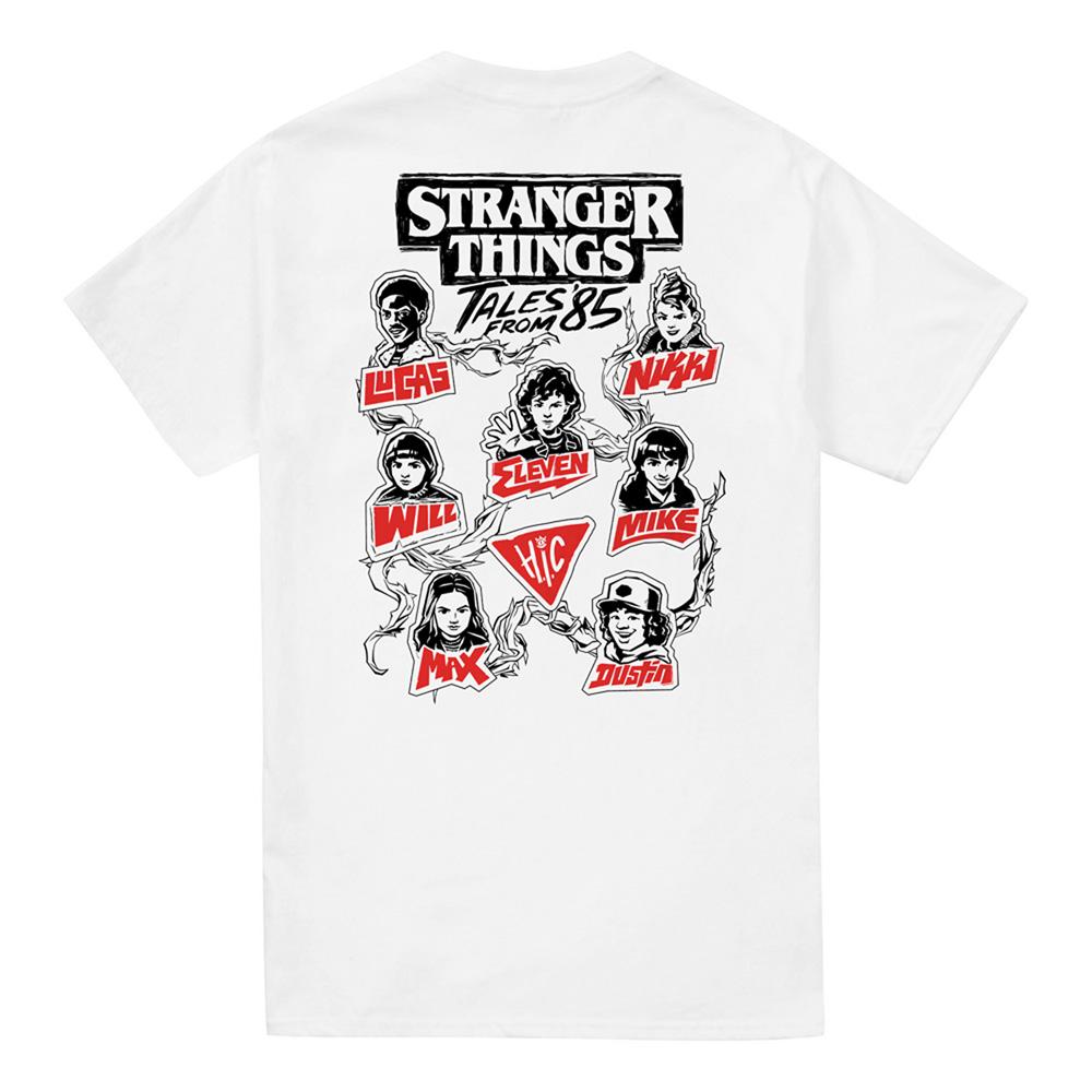 White - Back - Stranger Things: Tales from ´85 Unisex Adult Character Vines Back Print T-Shirt