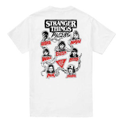 White - Back - Stranger Things: Tales from ´85 Unisex Adult Character Vines Back Print T-Shirt