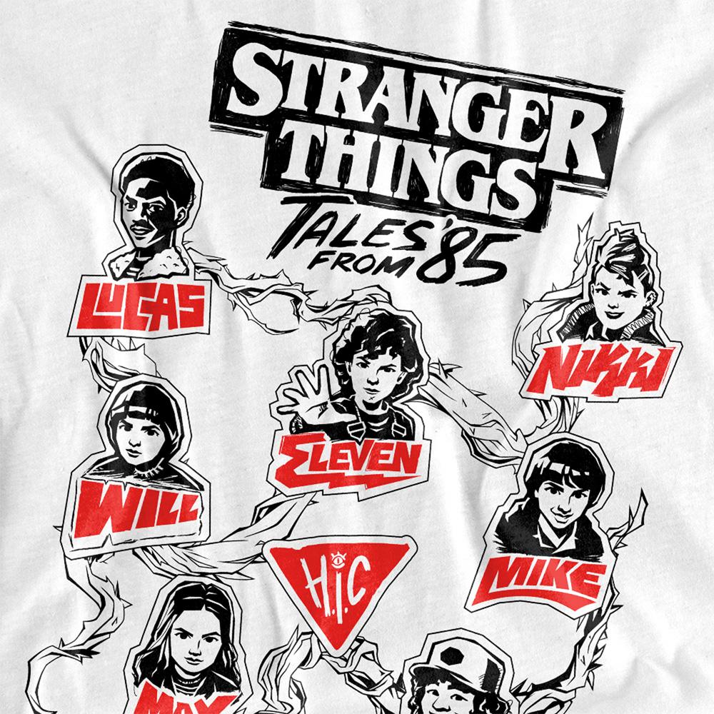 White - Side - Stranger Things: Tales from ´85 Unisex Adult Character Vines Long-Sleeved T-Shirt