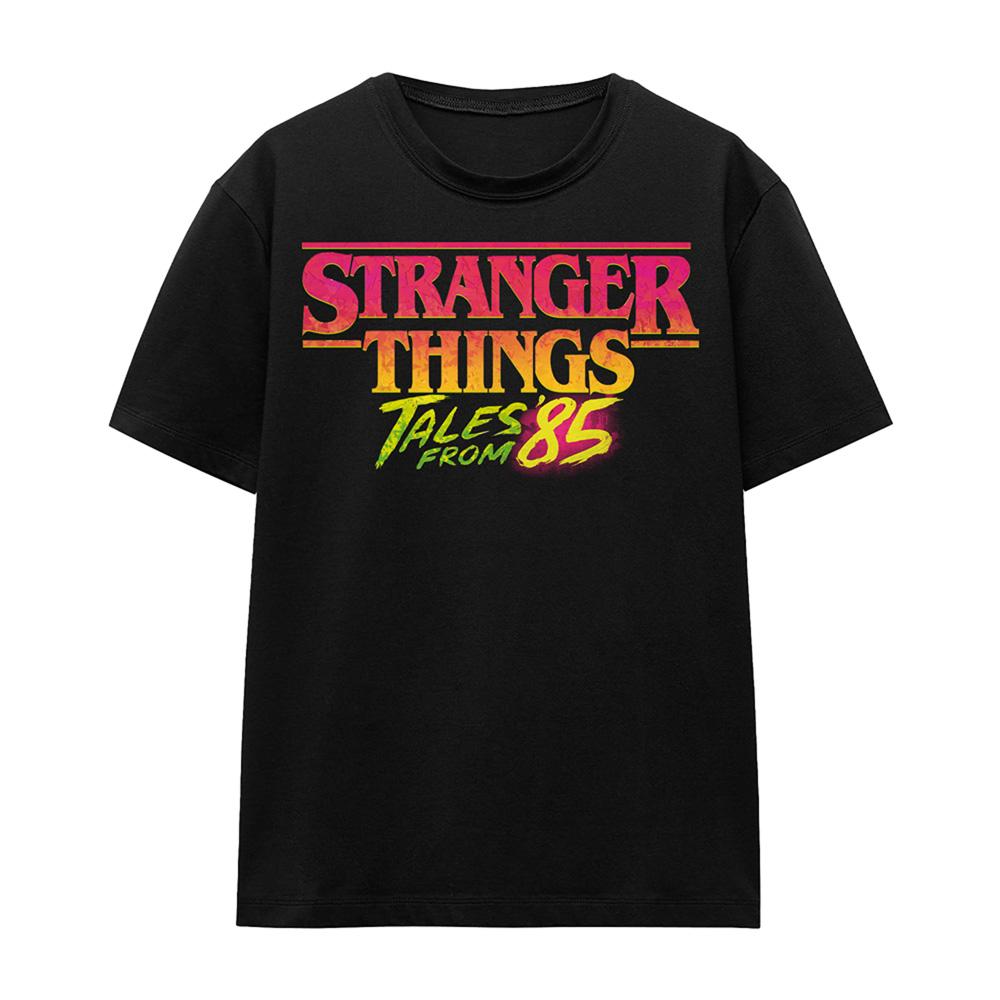 Black - Front - Stranger Things: Tales from ´85 Womens-Ladies Logo T-Shirt