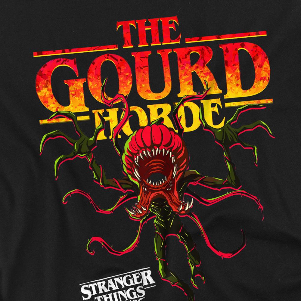 Black - Side - Stranger Things: Tales from ´85 Womens-Ladies The Gourd Horde Capped Sleeved T-Shirt