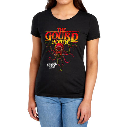 Black - Lifestyle - Stranger Things: Tales from ´85 Womens-Ladies The Gourd Horde Capped Sleeved T-Shirt