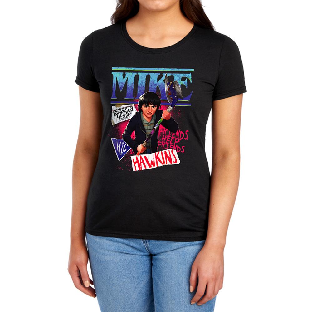Black - Lifestyle - Stranger Things: Tales from ´85 Womens-Ladies Mike Capped Sleeved T-Shirt