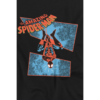 Black - Side - Spider-Man Childrens-Kids Spidey Senses Tingling T-Shirt