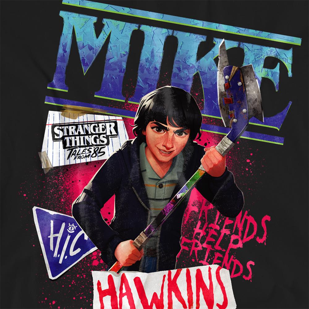 Black - Side - Stranger Things: Tales from ´85 Womens-Ladies Mike T-Shirt