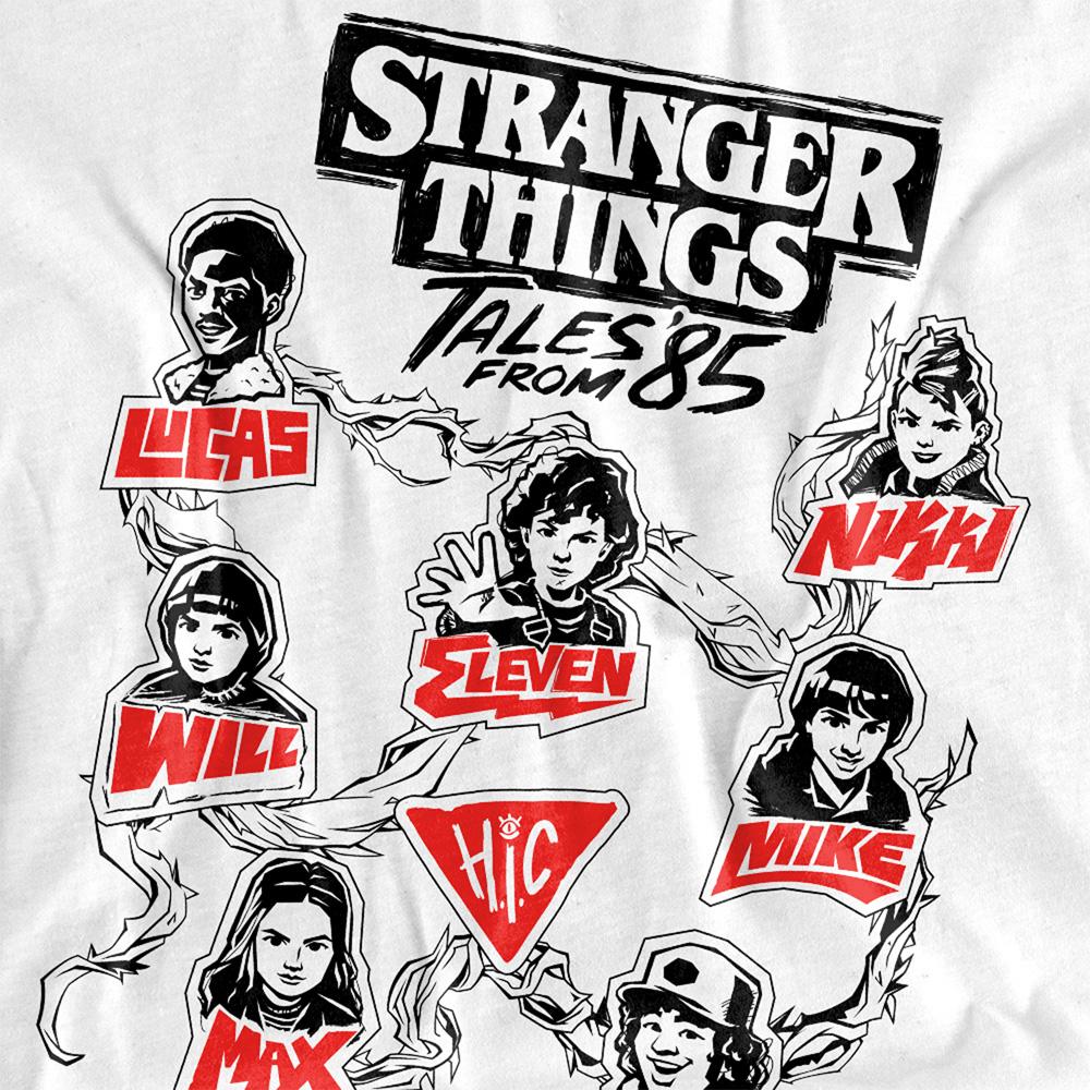 White - Side - Stranger Things: Tales from ´85 Womens-Ladies Character Vines T-Shirt
