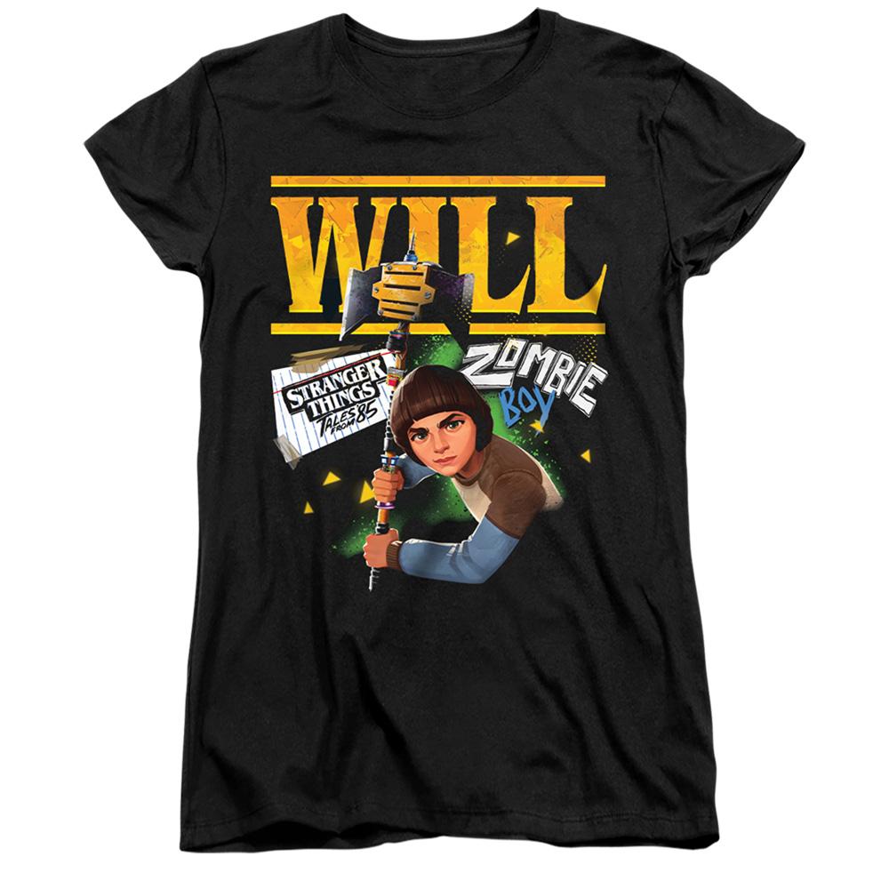 Black - Front - Stranger Things: Tales from ´85 Womens-Ladies Will Capped Sleeved T-Shirt