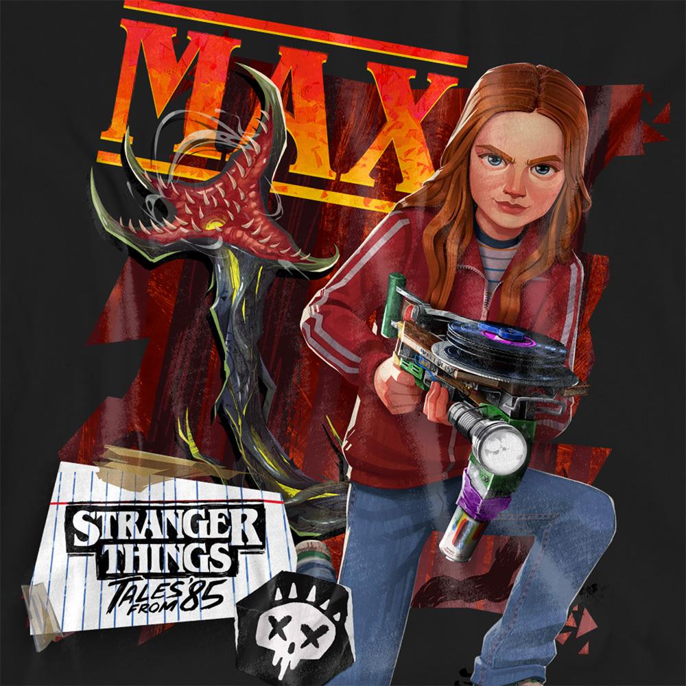 Black - Side - Stranger Things: Tales from ´85 Womens-Ladies Max T-Shirt