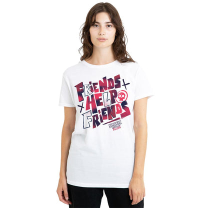 White - Lifestyle - Stranger Things: Tales from ´85 Womens-Ladies Friends Help T-Shirt