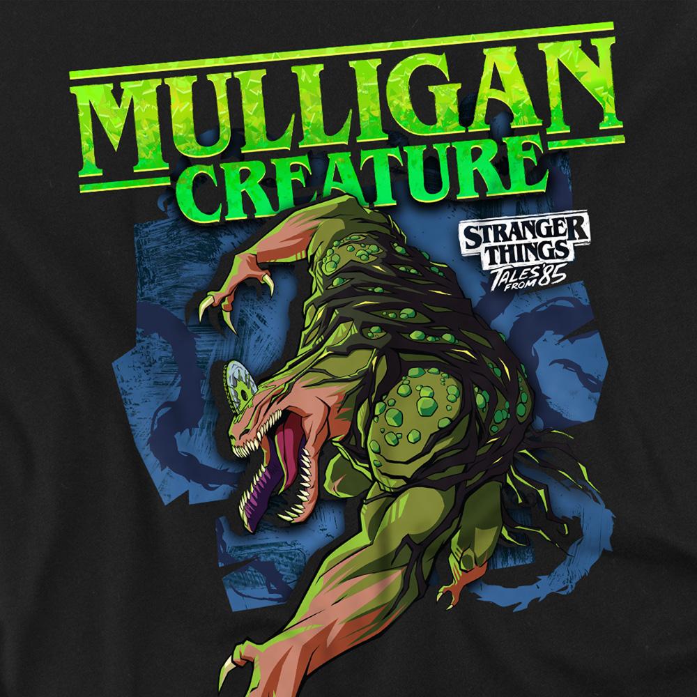 Black - Side - Stranger Things: Tales from ´85 Womens-Ladies Mulligan Capped Sleeved T-Shirt