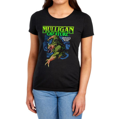 Black - Lifestyle - Stranger Things: Tales from ´85 Womens-Ladies Mulligan Capped Sleeved T-Shirt
