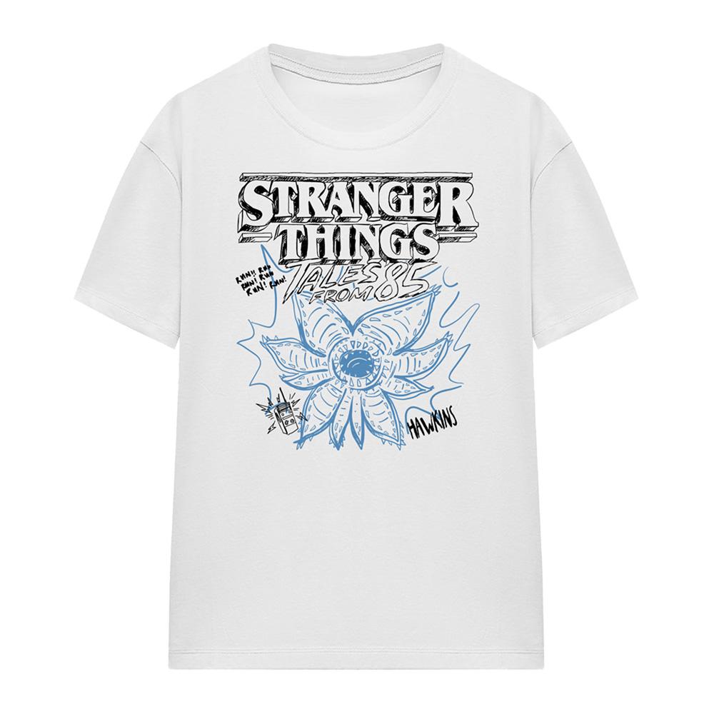 White - Front - Stranger Things: Tales from ´85 Womens-Ladies Demogorgon T-Shirt