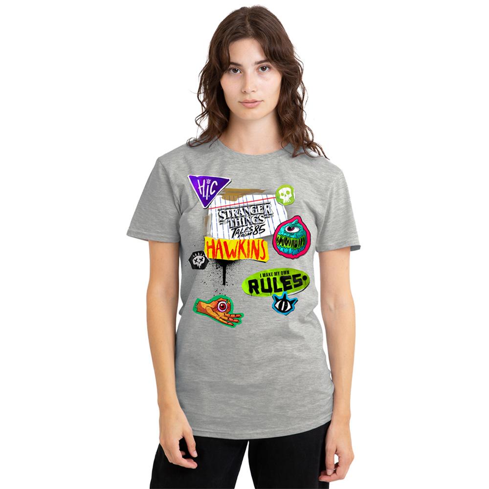 Athletic Heather - Lifestyle - Stranger Things: Tales from ´85 Womens-Ladies Scrapbook Icons T-Shirt