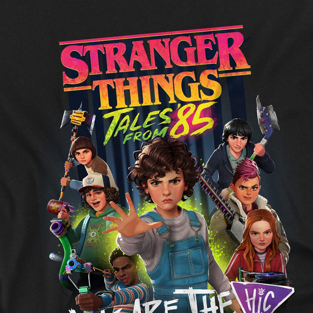 Black - Side - Stranger Things: Tales from ´85 Womens-Ladies Hic Poster Capped Sleeved T-Shirt