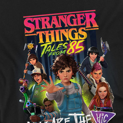 Black - Side - Stranger Things: Tales from ´85 Womens-Ladies Hic Poster Capped Sleeved T-Shirt