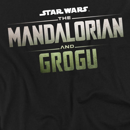 Black - Side - The Mandalorian & Grogu Unisex Adult Movie Logo T-Shirt