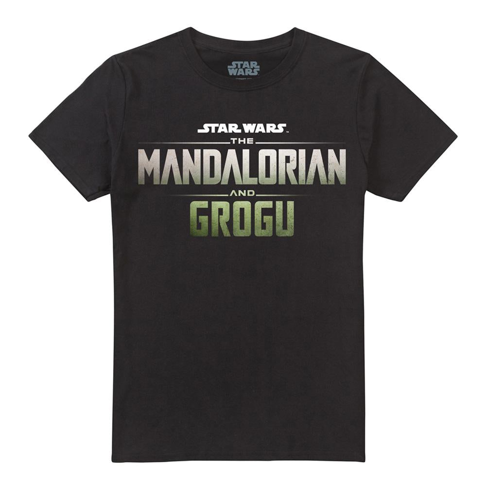 Black - Front - The Mandalorian & Grogu Unisex Adult Movie Logo T-Shirt
