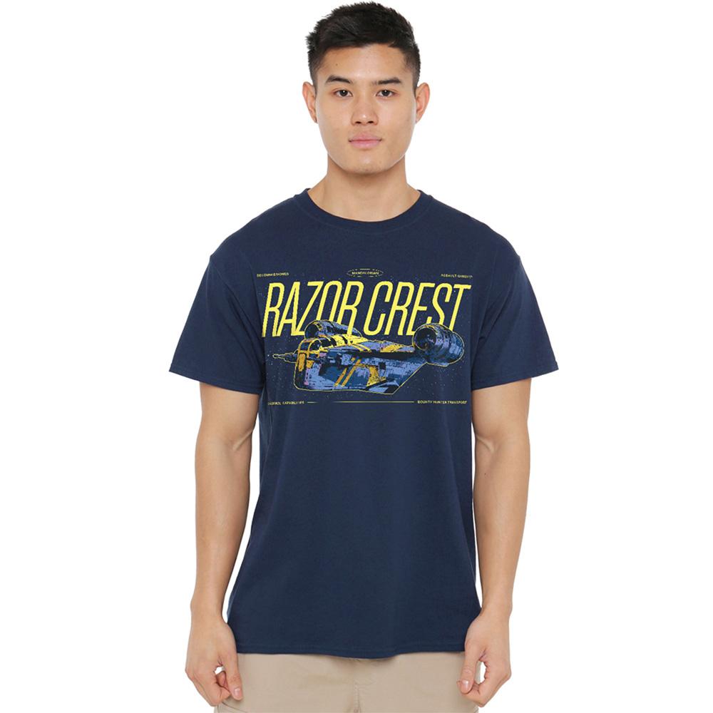 Navy - Lifestyle - The Mandalorian & Grogu Unisex Adult Gunship Razor Crest T-Shirt