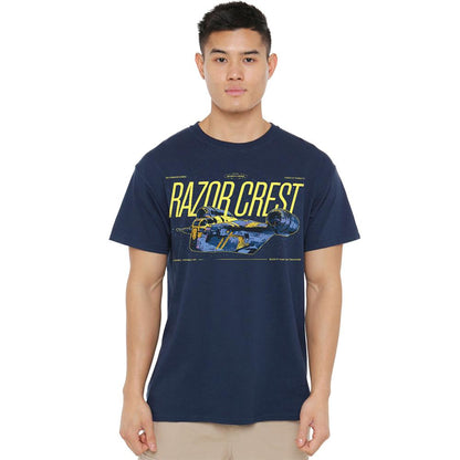 Navy - Lifestyle - The Mandalorian & Grogu Unisex Adult Gunship Razor Crest T-Shirt