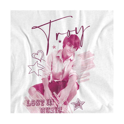 White - Side - High School Musical Womens-Ladies Troy T-Shirt