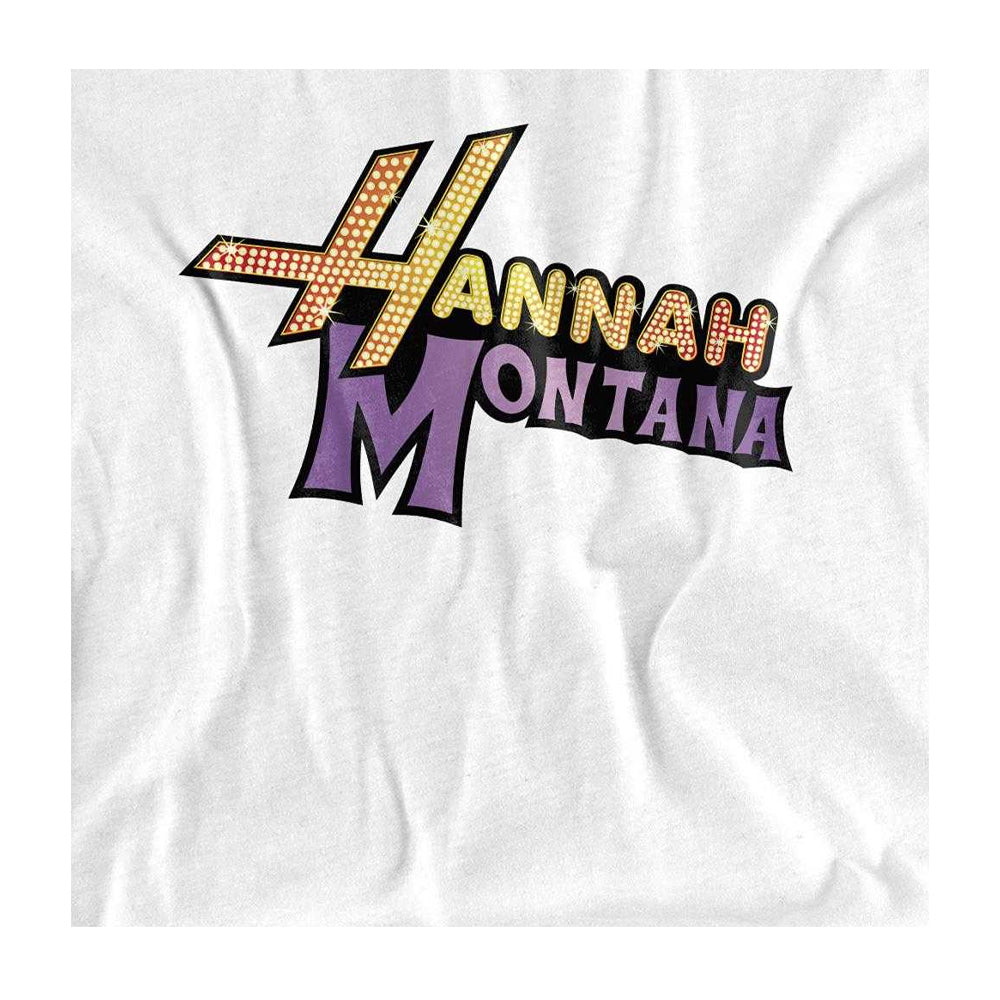 White - Side - Hannah Montana Womens-Ladies Camp Rock Logo T-Shirt